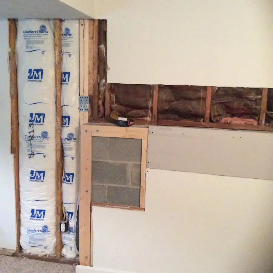 Wall insulation replacement during Contents Cleaning & Restoration in Lower Southampton